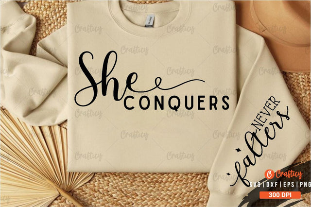 She conquers Sleeve SVG Design SVG Designangry 