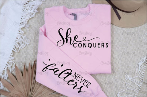 She conquers Sleeve SVG Design SVG Designangry 
