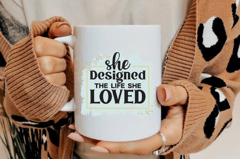 She designed a life she loved messy bun png sublimation design download, messy bun woman png, business woman png, sublimate download Sublimation Jagonath Roy 