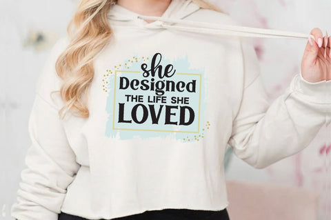 She designed a life she loved messy bun png sublimation design download, messy bun woman png, business woman png, sublimate download Sublimation Jagonath Roy 