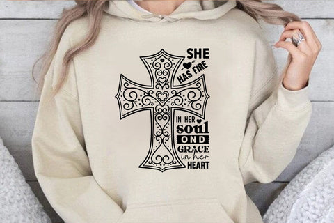 she has fire in her soul ond grace SVG Angelina750 