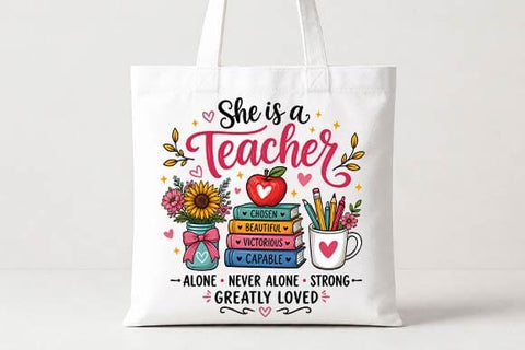 She Is a Teacher PNG, Teacher Appreciation Sublimation SVG BillahCrafts 