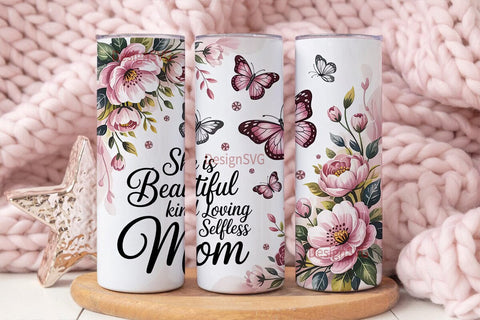 She Is Beautiful Mom 20oz Tumbler Wrap Sublimation DesignSVG 
