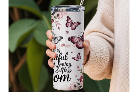 She Is Beautiful Mom 20oz Tumbler Wrap Sublimation DesignSVG 