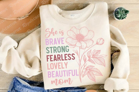 She Is Brave Strong Fearless SVG Design SVG Regulrcrative 