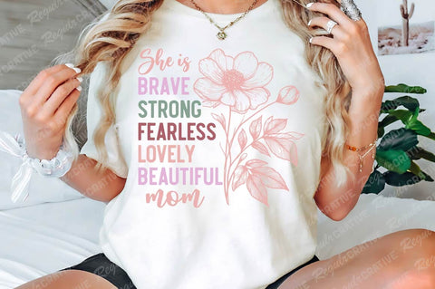 She Is Brave Strong Fearless SVG Design SVG Regulrcrative 