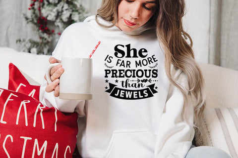 She is far more precious than jewels SVG Angelina750 