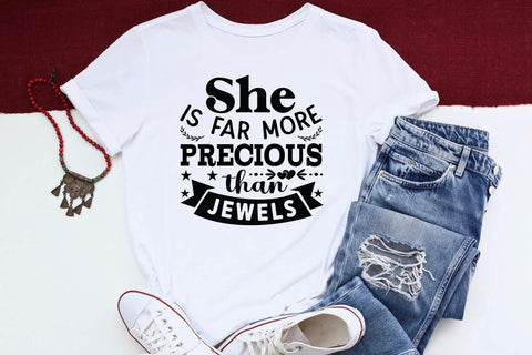 She is far more precious than jewels SVG Angelina750 
