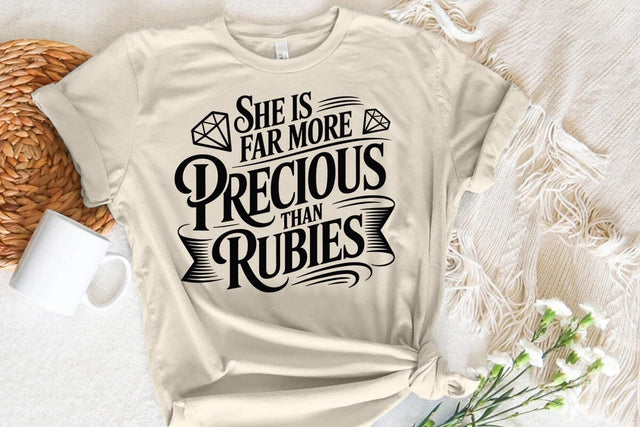 She is far more precious than rubies SVG Angelina750 