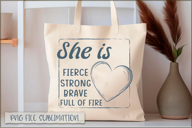 She is fierce strong brave full of fire Tote bag Sublimation Shetara Begum 