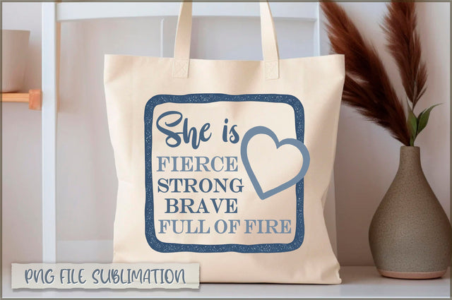 She is fierce strong brave full of fire Tote bag Sublimation Shetara Begum 