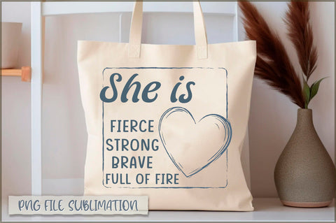 She is fierce strong brave full of fire Tote bag Sublimation Shetara Begum 