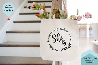 She is Mama - SVG Cut File for Mothers SVG Lettershapes 