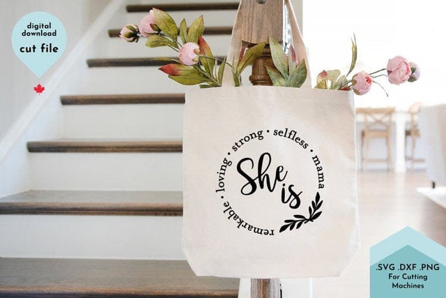 She is Mama - SVG Cut File for Mothers SVG Lettershapes 