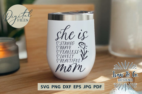 She is Mom SVG Files, Mother's Day Svg, Mama Svg, Mom Life Svg, Gift for Mom, Mom Shirt, Cricut Svg, Silhouette, Digital Cut Files, Vinyl Designs, DXF PNG JPG (1699275884) SVG Ivan & Co. Designs 