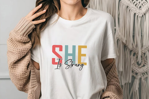 She Is Strang SVG Angelina750 