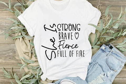 She Is Strong Brave Fierce Full Of Fire SVG Angelina750 