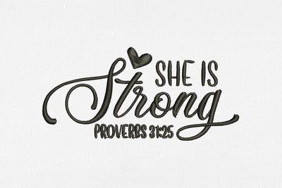 She Is Strong for Machine Embroidery Embroidery/Applique DESIGNS SvgOcean 