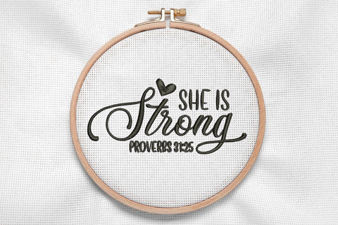 She Is Strong for Machine Embroidery Embroidery/Applique DESIGNS SvgOcean 