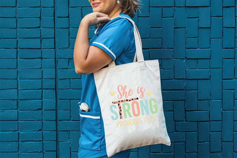 She is Strong - Nurse Sublimation Design Sublimation CraftLabSVG 