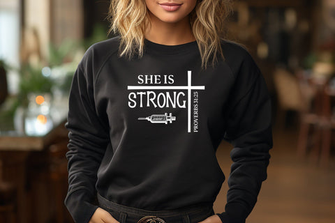 She is Strong - Nurse SVG Design SVG CraftLabSVG 