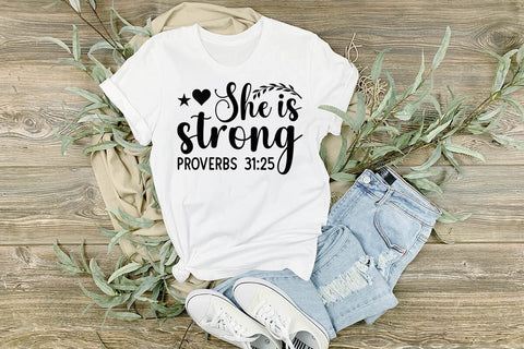 She is strong proverbs 31 25 SVG Angelina750 