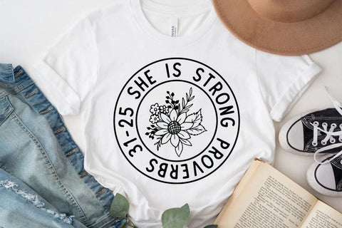 She is strong proverbs 31 25 SVG Angelina750 