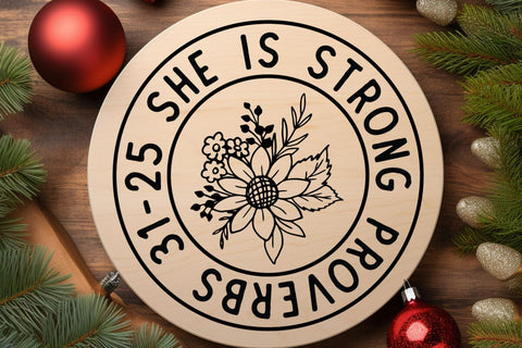 She is strong proverbs 31 25 SVG Angelina750 