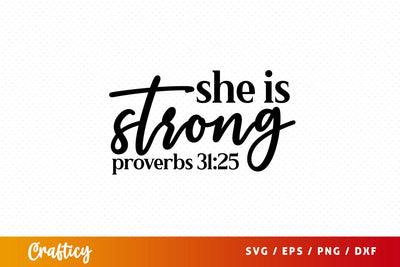 she is strong proverbs 3125 Svg Design SVG Designangry 