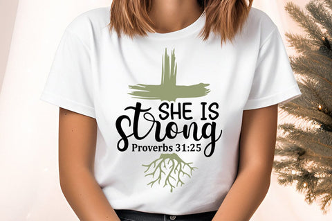 She Is Strong Proverbs 3125 Svg Design SVG Designangry 