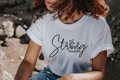 She is Strong Proverbs 31,25 SVG nirmal108roy 