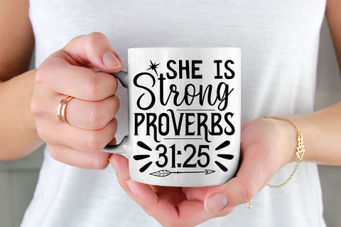She is strong proverbs Svg Design SVG Regulrcrative 
