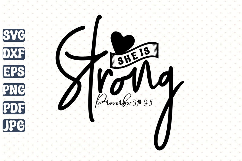She is Strong Proverbs SVG orpitasn 