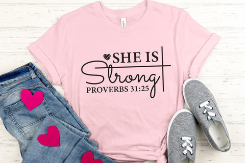 She is Strong SVG | Faith SVG Cut File SVG CraftLabSVG 