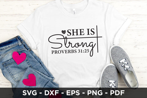 She is Strong SVG | Faith SVG Cut File SVG CraftLabSVG 