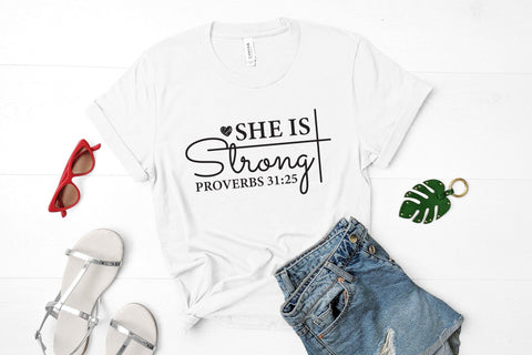 She is Strong SVG | Faith SVG Cut File SVG CraftLabSVG 