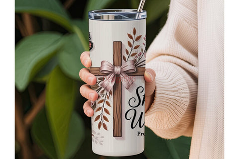 She Is Worthy 20oz Tumbler Wrap Sublimation DesignSVG 