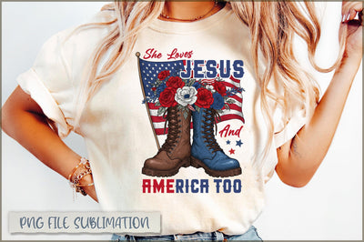 She loves Jesus and America Too Sublimation Sublimation Shetara Begum 