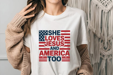 She Loves Jesus and America Too SVG Angelina750 