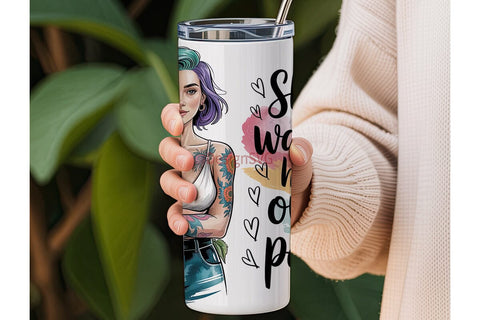 She Walks Her Own Path Tumbler Wrap Sublimation DesignSVG 