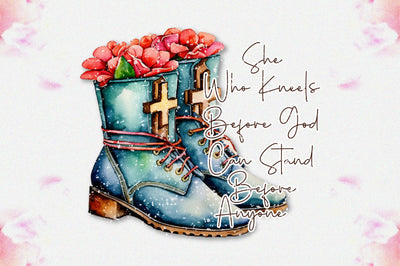 She Who Kneels Before God Can Stand Before Anyone Sublimation Sublimation Jagonath Roy 