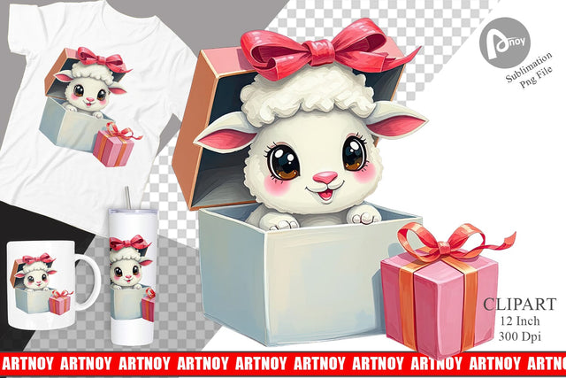 Sheep Clipart Gift Sublimation artnoy 