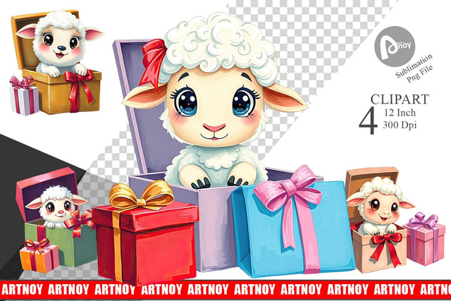 Sheep Clipart Gift Sublimation artnoy 