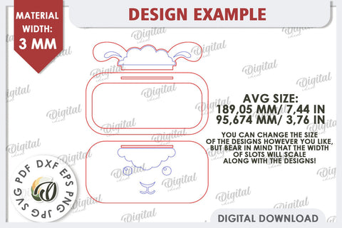 Sheep Eyeglass Holder Laser Cut. Animal Eyeglass Tray SVG SVG Evgenyia Guschina 