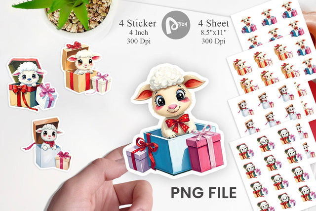 Sheep Sticker Gift Sublimation artnoy 