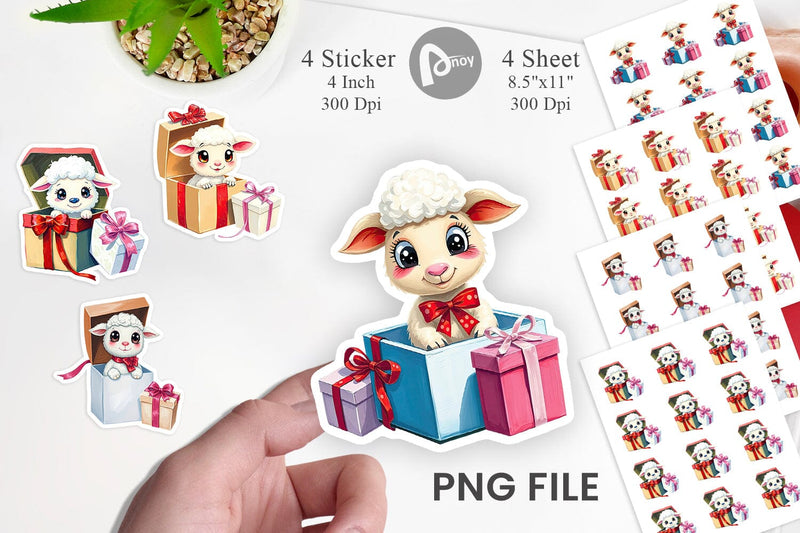 Sheep Sticker Gift Sublimation artnoy 