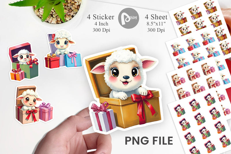 Sheep Sticker Gift Sublimation artnoy 