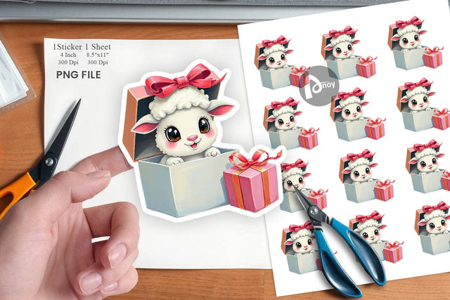 Sheep Sticker Gift Sublimation artnoy 