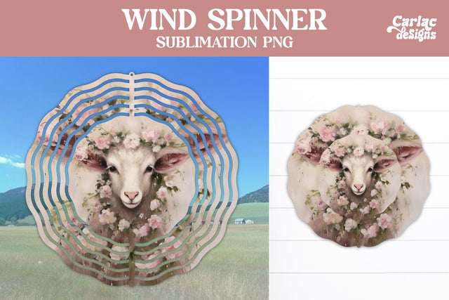 Sheep Wind Spinner Sublimation Design Sublimation Carla C Designs 