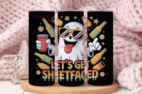 Sheetfaced Ghost 20oz Tumbler Wrap Sublimation DesignSVG 